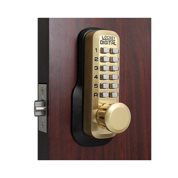 Mechanical Keyless Digital Combination Deadlocking Spring Latch Lock Double Combination Satin Chrome